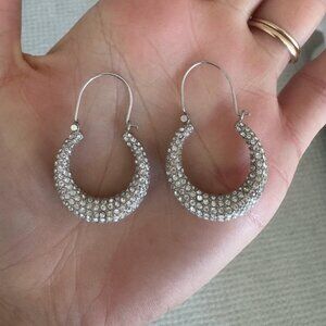 Luv AJ Pave Drop Hoops